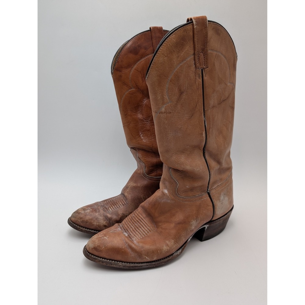 Chisholm Cowboy Boots Mens 10 D Tan Drover Series D931 Leather Western